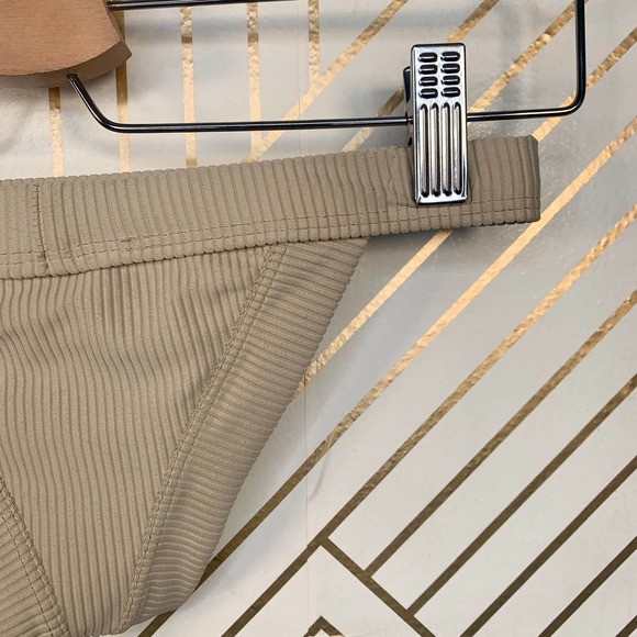 Frankie's Bikinis Cole Ribbed Cheeky Bottom Latte - Picture 7 of 8